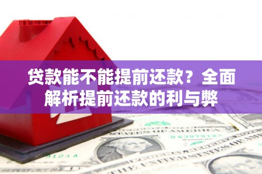 洪江贷款能不能提前还款？全面解析提前还款的利与弊