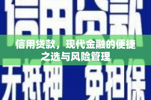 兴山信用贷款，现代金融的便捷之选与风险管理