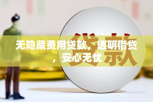 绥江无隐藏费用贷款，透明借贷，安心无忧