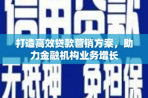 海东打造高效贷款营销方案，助力金融机构业务增长