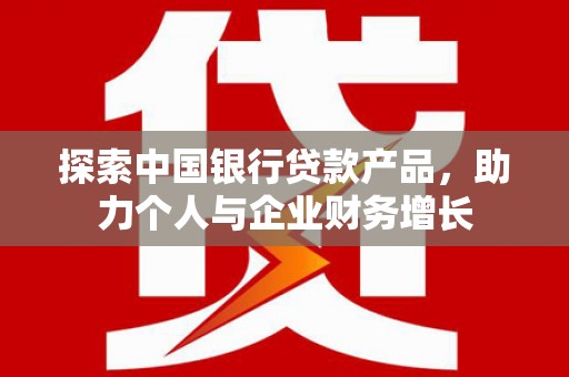 文昌探索中国银行贷款产品，助力个人与企业财务增长