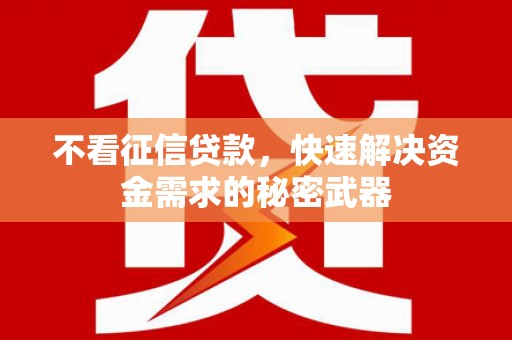 润州不看征信贷款，快速解决资金需求的秘密武器