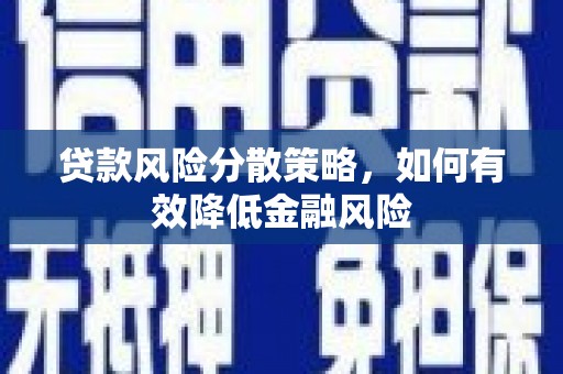 南郊贷款风险分散策略，如何有效降低金融风险