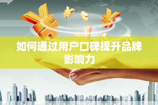 武功如何通过用户口碑提升品牌影响力