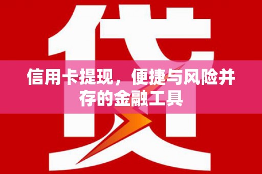 泸溪信用卡提现，便捷与风险并存的金融工具
