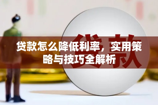 久治贷款怎么降低利率，实用策略与技巧全解析