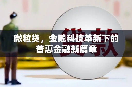 南投微粒贷，金融科技革新下的普惠金融新篇章