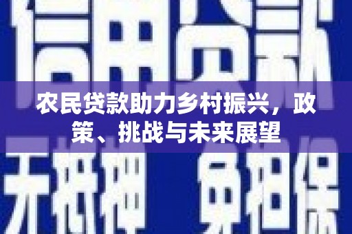 丹凤农民贷款助力乡村振兴，政策、挑战与未来展望