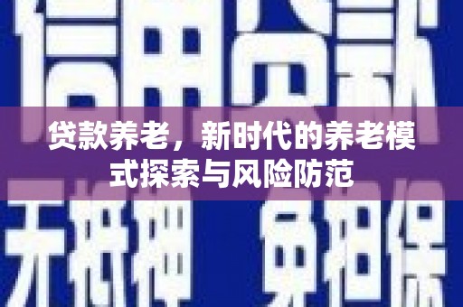 东丽贷款养老，新时代的养老模式探索与风险防范